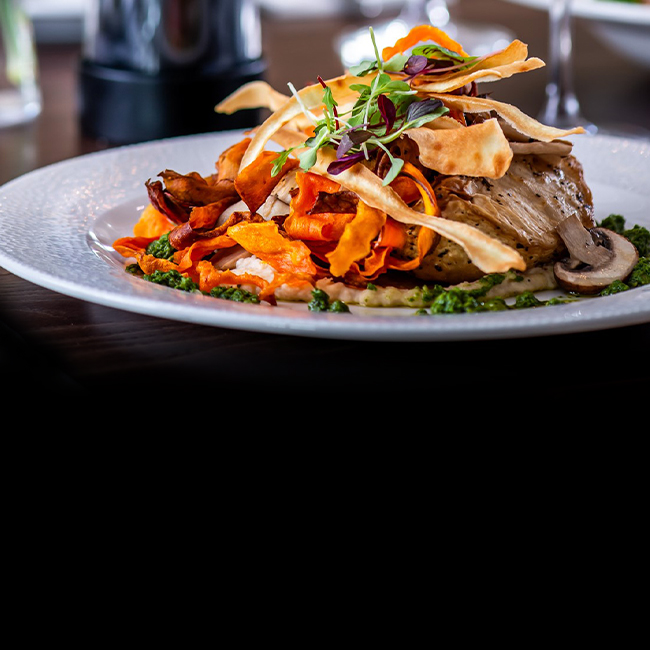 Vegan menu at The Green House