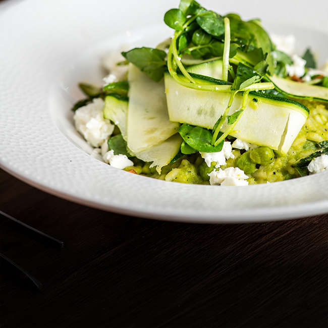Vegan menu at The Green House