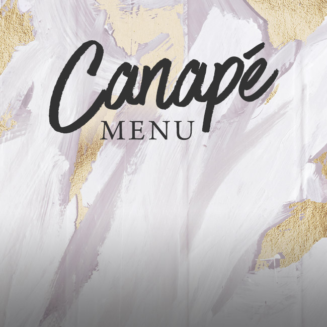 Canapé menu at The Green House
